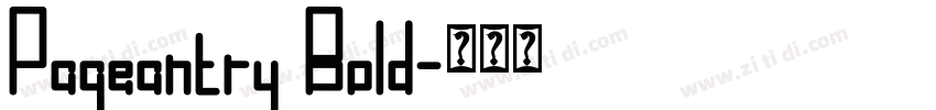 Pageantry Bold字体转换